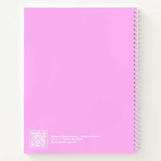 Carnet Bubblegum/Peach Modern Checkerboard Notebook (Dos)
