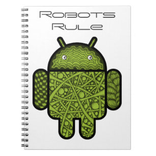 Carnet Bubbles Doodle Character pour le robot Android™