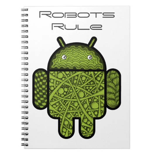 Carnet Bubbles Doodle Character pour le robot Android™ (Devant)