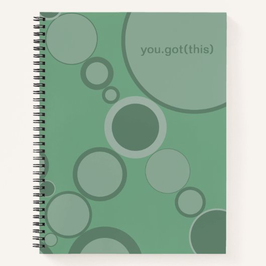 Carnet Bubbles Vertes Vous Avez Ça ! Encouragement (Devant)