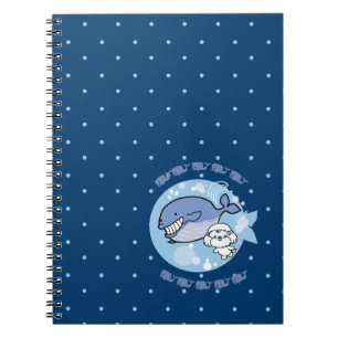 Carnet Bubbly nage avec la baleine