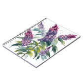 Carnet Buddleia - Fleurs aquarelle (Côté gauche)