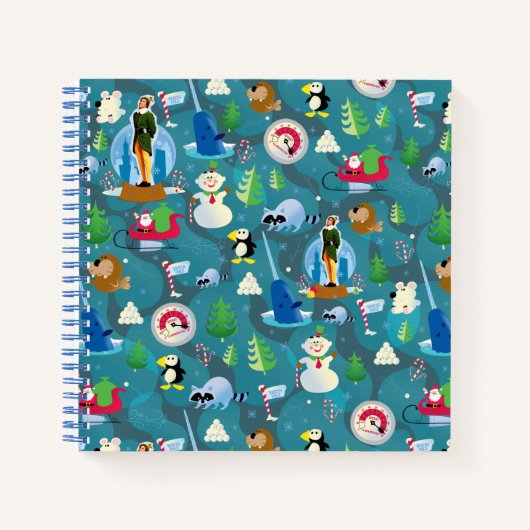 Carnet Buddy l'elfe et personnages Motif Turquoise (Devant)
