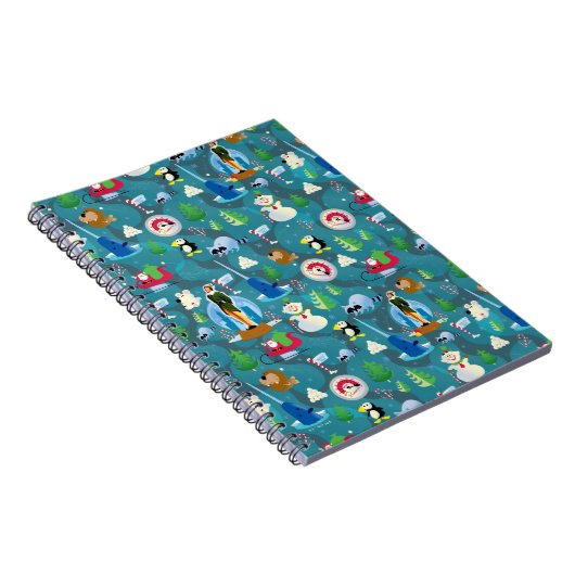 Carnet Buddy the Elf and Characters Teal Pattern (Côté Droit)
