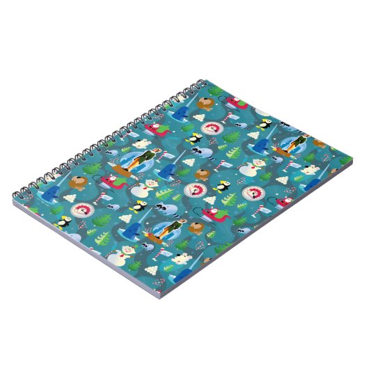 Carnet Buddy the Elf and Characters Teal Pattern (Côté gauche)