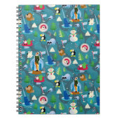 Carnet Buddy the Elf and Characters Teal Pattern (Devant)