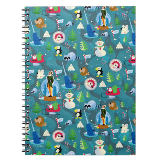 Carnet Buddy the Elf and Characters Teal Pattern