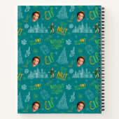 Carnet Buddy the Elf Teal Quote Pattern (Dos)