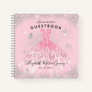 Carnet Budget Blush Pink Silver Quinceanera Gubook
