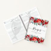 Carnet Budget Floral Bourgogne Rouge Fêtes Cuisine Recett (Intérieur)