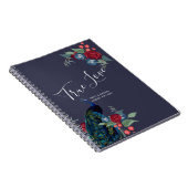 Carnet Budget Mariage de automne d'hiver Peacock Bleu Bou (Côté Droit)