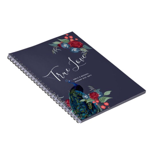 Carnet Budget Mariage de automne d'hiver Peacock Bleu Bou (Côté Droit)