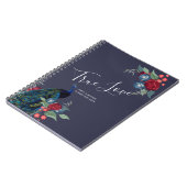 Carnet Budget Mariage de automne d'hiver Peacock Bleu Bou (Côté gauche)