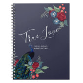 Carnet Budget Mariage de automne d'hiver Peacock Bleu Bou (Devant)