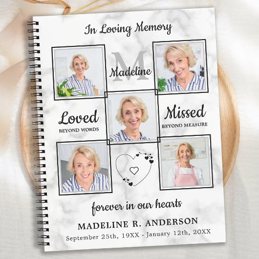 Carnet Budget Memorial Loving Memory Funeral Guest Book