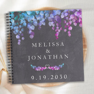 Carnet Budget Rustique Eucalyptus Mariage d'ardoise botan