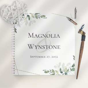 Carnet BUDGET Wedding Eucalyptus Greenery Guest Book