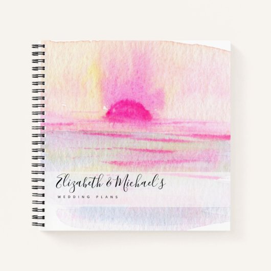 Carnet Budget Wedding planner personnalisé tendance moder (Devant)
