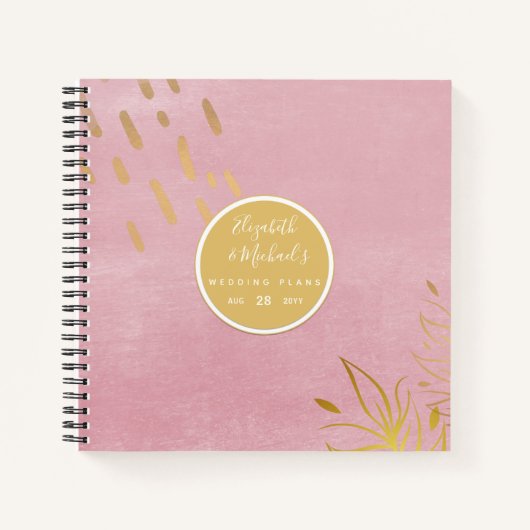 Carnet Budget Wedding planner personnalisé tendance moder (Devant)