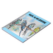 Carnet Budgie Budgerigar Bird Made In Melbourne Birds (Côté gauche)