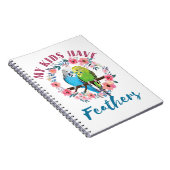 Carnet Budgie Parakeet Maman Mes enfants ont des plumes (Côté Droit)