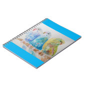 Carnet Budgie Peinture Aquarelle oiseau Budgies Aqua Sarc (Côté gauche)