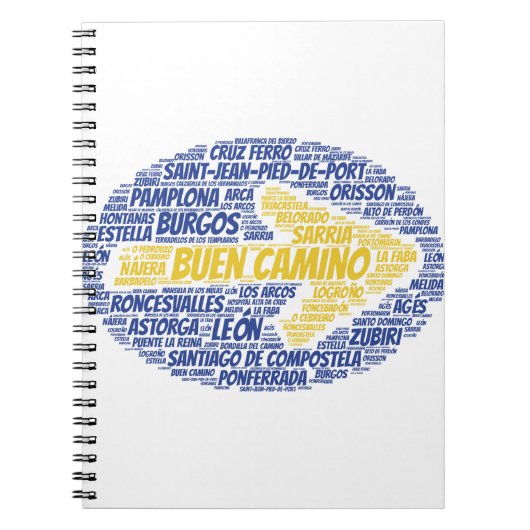 Carnet Buen Camino Word Art (Devant)