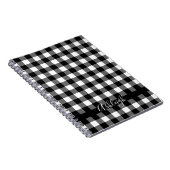 Carnet Buffalo Check Plaid Chic manuscrit Nom du script (Côté Droit)
