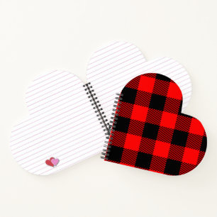 Carnet Buffalo Check Rouge et Noir Lumberjack Plaid Decor