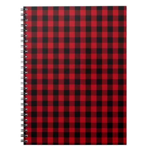 Carnet Buffalo plaid Black and Red Pattern (Devant)