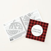 Carnet Buffalo Plaid Recettes Famille de Noël Bloc-notes (Intérieur)
