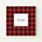 Carnet Buffalo Plaid Recettes Famille de Noël Bloc-notes (Dos)