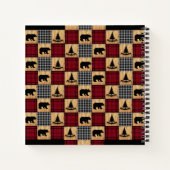 Carnet Buffalo rustique Chèque Bois Rouge Noir Recette (Dos)