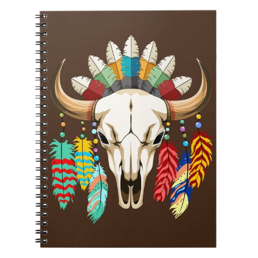 Carnet Buffalo Skull Native American Emblem (Devant)