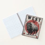Carnet Buffle avec soleil rouge et terroir occidental (Intérieur)