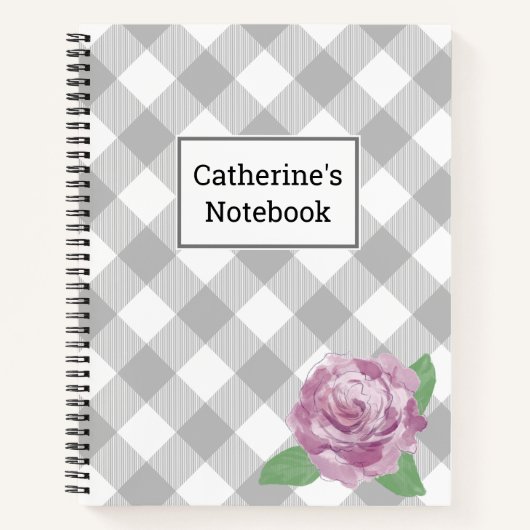 Carnet Buffle gris ajustable Rose rose (Devant)