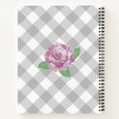 Carnet Buffle gris ajustable Rose rose (Dos)