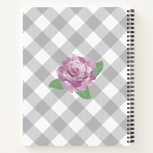 Carnet Buffle gris ajustable Rose rose (Dos)