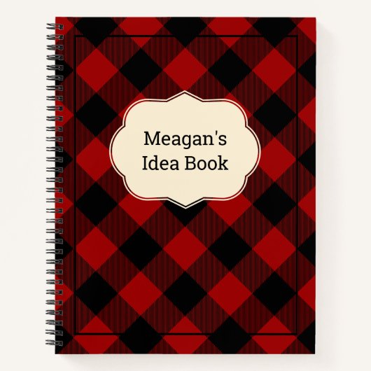 Carnet Buffle rouge personnalisé déposé (Devant)