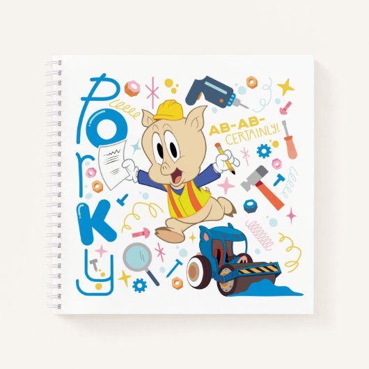 Carnet BUGS BUNNY BUILDERS™| Porky Pig Work Tools (Devant)