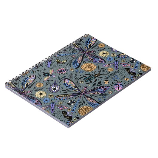 Carnet Bugs de Doodle sur le gris de latte (Côté gauche)