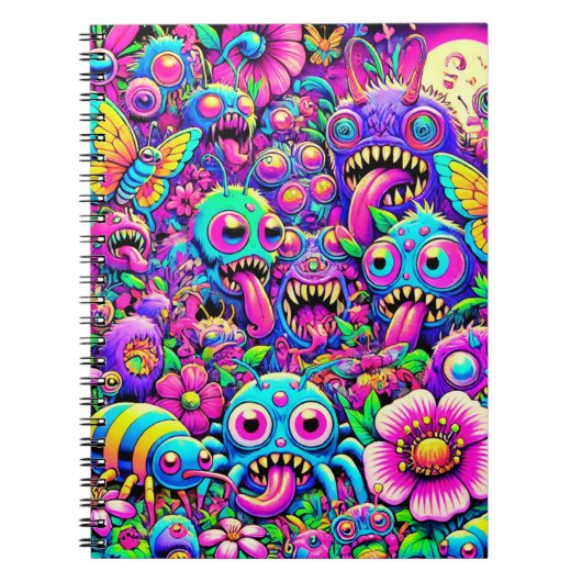Carnet Bugs Neon Monster (Devant)