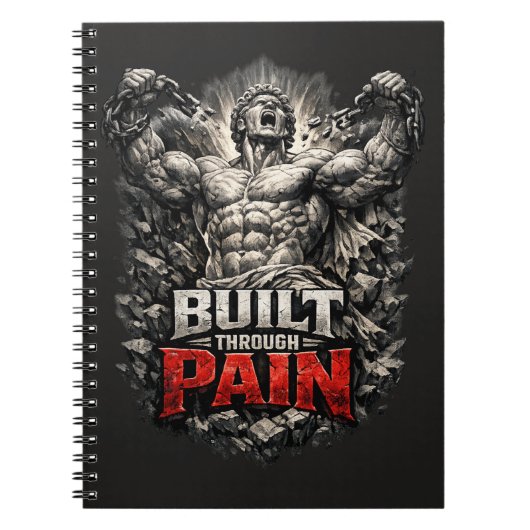 Carnet Built Through Pain Design (Devant)