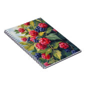 Carnet Buisson de framboises mûres aquarelle fruit (Côté Droit)