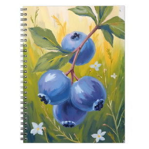 Carnet Buisson de myrtille Peinture aquarelle de fruits