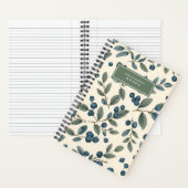 Carnet Buisson de myrtilles à l'aquarelle moderne (À l'intérieur)