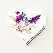 Carnet Buisson de papillon magenta (Dos)