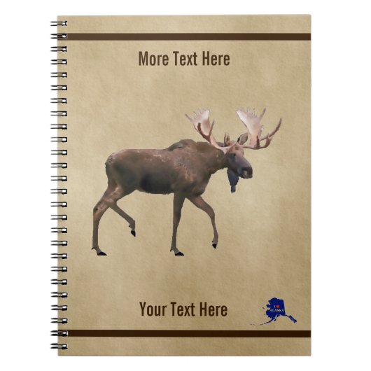 Carnet Bull Moose Sur Ancien Papier (Devant)