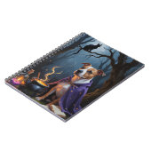 Carnet Bull Terrier Chien Whimsical Halloween Peinture (Côté gauche)