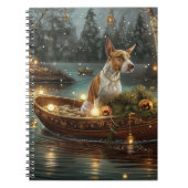 Carnet Bull Terrier Noël Festive Voyage (Devant)